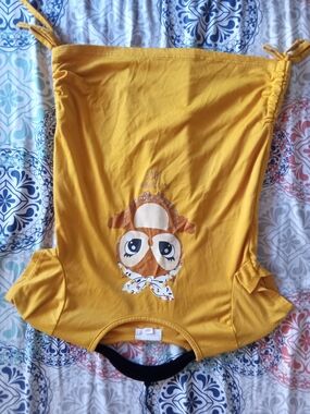 btween Yellow Girls Short Sleeve Tee with Owl Graphic